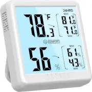 DOQAUS Digital Hygrometer Indoor Thermometer for House, Room White