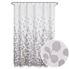 Zenna Home Sylvia Printed Faux Silk Fabric Shower Curtain, Machine Washable w...