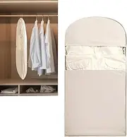 [Generic] Garment Bag for Closet - Clothing Dust Bags with Self-Compression Zipper,Hangable Garment Covers Bedroom Organization for Apartment College Dorm Wardrobe