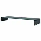 TV Stand/Monitor Riser Glass Black 110x30x13 cm vidaXL