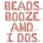 BEADS BOOZE AND I DOS Letter Balloon Banner - DIY Bachelorette Party Decorations