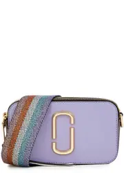 Marc Jacobs The Colourblock Snapshot Leather Cross-body bag - Purple One Size