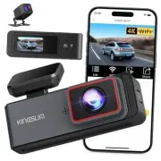 E4 4K Dash Cam Front and Rear, WiFi Front 4K Rear 1080P Dual Dash Camera for