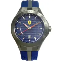 在飛比找momo購物網優惠-【Ferrari 法拉利】法拉利 競速時尚大三針運動錶藍面(