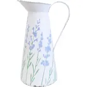 LVD Water/Juice Jug Pitcher Decorative Drink Container Large Lavender White
