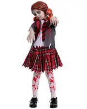 Halloween Zombie School Girl Costume