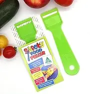 Safety Food Peeler, Kids Peeler, Children's Kitchen Utensils, Bladeless Peeler - Lime Green