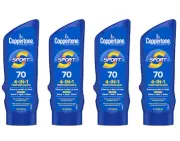 Coppertone Sport Sunscreen Lotion, SPF 70 Sunscreen, 7 fl oz - Pack of 4