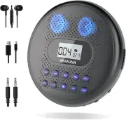 Portable CD Player Walkman with Speakers, Rechargeable Cd-Player Car with Anti-
