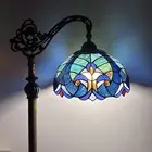 Tiffany Style Floor Lamp Stained Glass Include LED Bulb Gooseneck Adjustable H63