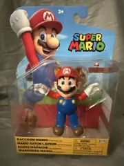 Nintendo Super Mario Raccoon Mario With Super Leaf Action Figure Set