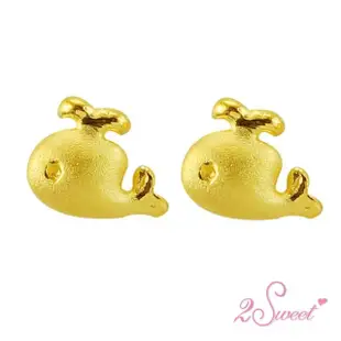 【2sweet 甜蜜約定】純金耳針耳飾-約重0.32錢(純金耳針耳環)