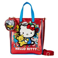 在飛比找momo購物網優惠-【Loungefly】Hello Kitty50周年時尚托特