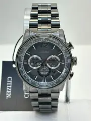 Citizen Eco-Drive Nighthawk Chronograph Stainless steel Watch CA4377-53H #214