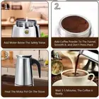 Coffee Maker Stove Top Espresso Latte Stainless Steel Coffee Pot 2/4/6/9-Cup