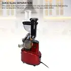 YA Electric Juicer Red 500W 65Db Slow Masticating Multifunctional Wide Mouth Jui