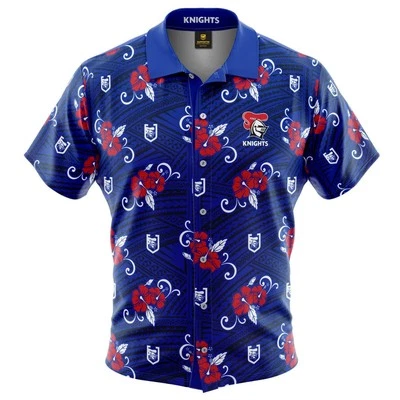 Newcastle Knights NRL Hawaiian Tribal Shirt Sizes S-5XL BNWT