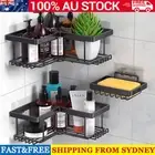 3PCS Bathroom Shelf Self Adhesive Corner Shower Caddy Organiser Storage Rack