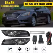 Black Right&Left Fog Light For 2013-2015 Nissan Sentra W/Switch Clear Glass Kit (for: Nissan)