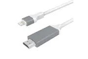 Lightning to HDMI,Apple MFi Certified Lightning to HDMI Adapter iPhone to HDMI Adapter 2K HD TV Connector Cable Sync Screen Converter for iPhone iPad iPod to TV Projector Monitors,Support All iOS(White)