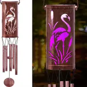 Solar Wind Chimes Hanging Lights Outdoor Hollowed Out Metal Wind Chimes Lamp -Style 1