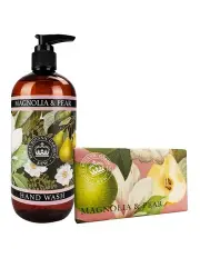 [English Soap Company] Royal Kew Gardens Magnolia and Pear Hand Wash and Soap Bar Bundle