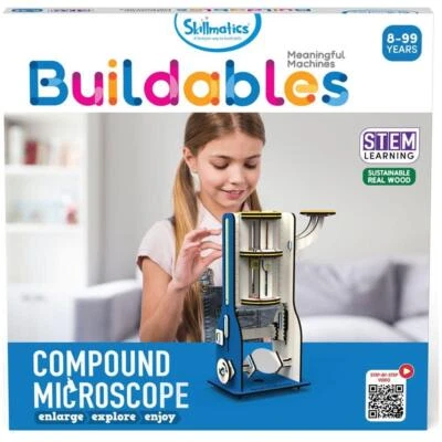 Skillmatics Buildables Compound Microscope - Kids Build This to Learn Refraction