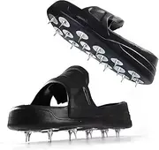 SUZLAZYR 1 Pair Epoxy Shoes, Spike Shoes for Epoxy Flooring, EVA Rubber Material, 3/4" Short Spikes, Black,XL