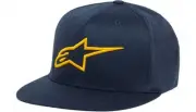 Alpinestars Ageless Flatbill Flexfit Hat Navy/Gold