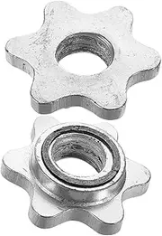 Yardwe Set of 2 Nut Weight Collars Dumbbell Barbell Clamp Spinlock Clip for Fitness Training Locking Screw Nuts
