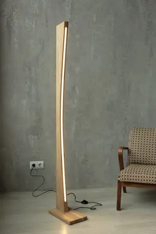 Wood floor lamp Modern floor lamp light fixture Reading standing led lamp