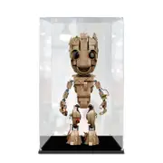 Acrylic Display Case for LEGO 76217 Marvel Super Heroes I am Groot Infinity Saga Figure Storage Box Dust Proof Glue Free