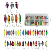 Metal Spinner Baits Single Hook Spinner Baits - Metal Spoon Spinner Baits, Fishing Accessory for Catching Mouth, Trout, Bass, Catfish