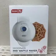 Dash Spiderweb Mini Waffle Maker White 4" Cooking Surface