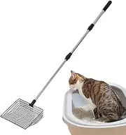 Nkmujil Chicken Scooper, Retractable Coop Poop Rake, Long Handled Ergonomic Shovel, Easy Cleaning Tool for Pet Waste, Dog, Cat, Chicken, Farm Use, 45.67x7.09x2.36 inches, Multicolor