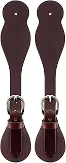 Jeereal Leather Spur Straps for Horse Riders, Adjustable Single Ply Spur Straps