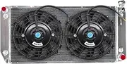 3 Row Radiator + Fan ，Compatible With GMC C/K 1500 2500 3500 5.7L V8 AT 1988-1993 624 1694 1520 1360