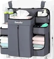 Sweeby Diaper Organizer for Changing Table and Crib - Nursery Diaper Stacker Hanging Caddy for Baby Essentials