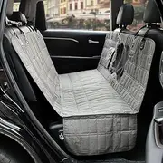 PLUTUS PET Dog Car Seat Cover for Back Seat with Side Flaps and Mesh Window, Waterproof Anti-Scratch Nonslip Dog Hammock for Cars, Trucks and SUVs
