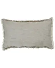 Orchids Lux Home 100% Cotton Fringed Dana Lumber Throw Pillow