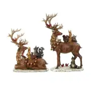 Mark Roberts 2016 Deer and Friends Figurine, Assortment of 2, 17 inches, Brown