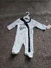 Chick Pea Smile and Be Happy snap button long sleeve footie sleeper playsuit NEW