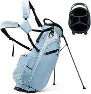 T WINSOLOGY Golf Bag for Men Travel Club Stand Ball Cart Support Pole Vessel Pouch Camo Stand Gifts Airlines for Women,Womens Double Shoulder Straps Lightweight Golf Bag Organizer Storage.