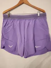Nike Nikecourt Adv 7" Rafa Nadal Shorts Size XL Space Purple DV2881-567 Nwt