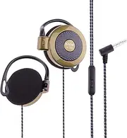 Shin S520 3.5Mm Wired Headset Ear Hook Headsets Stereo Game Sports Headphone with Mic for Gold