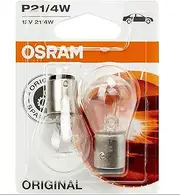 OSRAM 7225-02B Original P21/4W Halogen, Brake Light, Rear auxiliary Light, 12V Passenger Car, Rear auxiliary Light, Set of 2