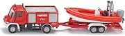 Siku - Mercedes Benz Fire Engine w Boat 1:87