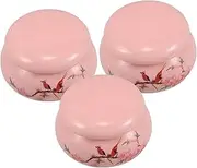LIFKOME 3pcs Portable Refillable Ceramic Jars for Travel Makeup Mini Lipstick Blush Containers Small Round Bottles for Creams Lotions Empty Sample Pots for Cosmetics
