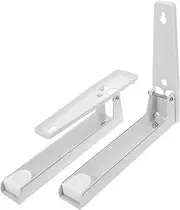 Holibanna 2Pcs Microwave Wall Mount Rack Steel Shelf Brackets for Kitchen Storage Design for Various Microwave Durable Scratch Resistant Oven Frame