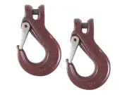 Clevis Sling Lifting Hook for Chain Size 9/32" & 5/16" with Pin and Latch 2 pcs